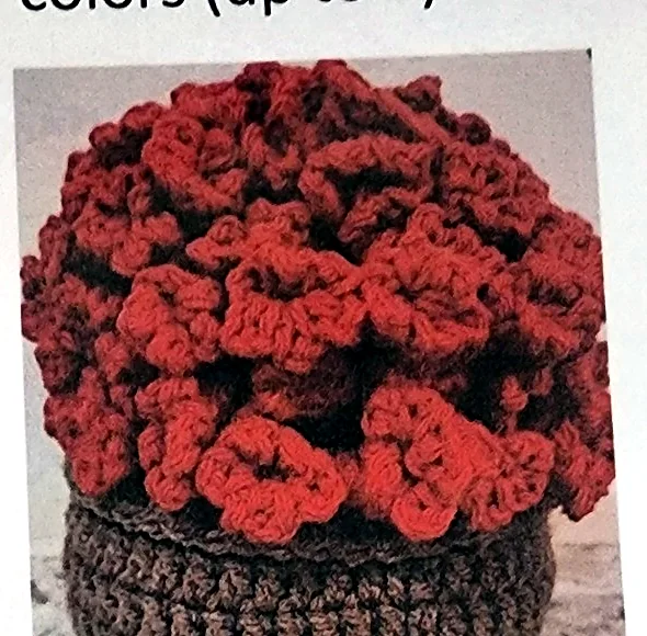 Crochet flower pot coaster set